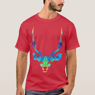 Camiseta Colorida Stag Deer Head