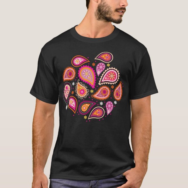 Camiseta Colorida Summer Paisleys (Frente)