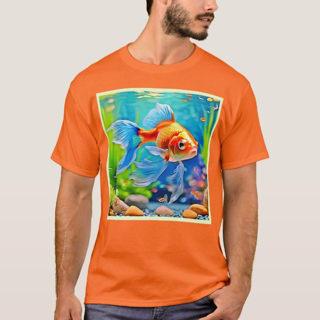 Camiseta Colorida Tank Goldfish Design (Frente)