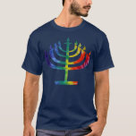 Camiseta Colorida Tie Dye Chanukah Hanukkah Menorah<br><div class="desc">Colorida Tie Dye Chanukah Hanukkah Menorah.</div>
