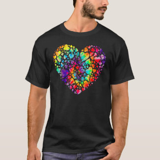 Camiseta Colorida Tye Dye Die Tie Heart TSeretNamorados
