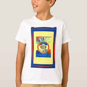 Camiseta Colorida USA Change: Uma Impressão de Arte Design