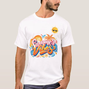Camiseta Colorida Vibrações de Verão – Diversão na