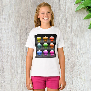 Camiseta Colorida Vidro Escopa Raparigas Camisa-T
