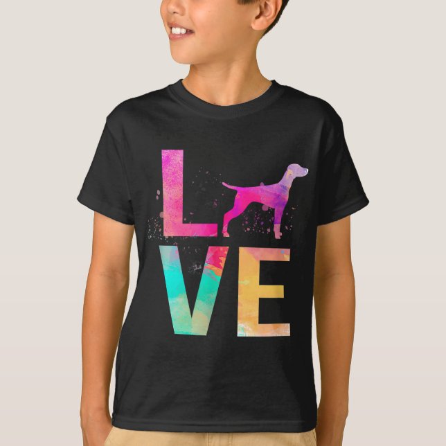 Camiseta Colorida Vizsla Dog Mamãe Dona Vizsla (Frente)