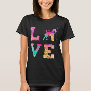 Camiseta Colorida Watercolor Paint Irlandês Terrier Dog Lov
