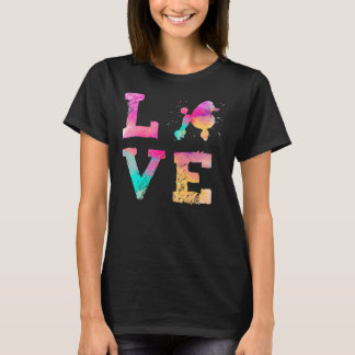 Camiseta Colorida Watercolor Poodle Continental Clip Lover