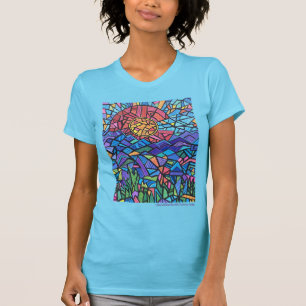 Camiseta Colorido Colorado Flag, Paisagem com Montanhas