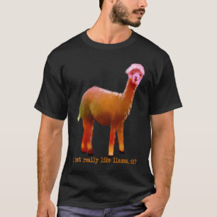 Camiseta Colorido, Eu Gosto Muito De Lamas, Ok, Animal Engr