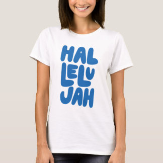 Camiseta Colorido Hallelujah Retro para Mulheres Cristãs