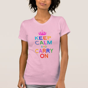 Camiseta Colorido Keep Calm e Continue