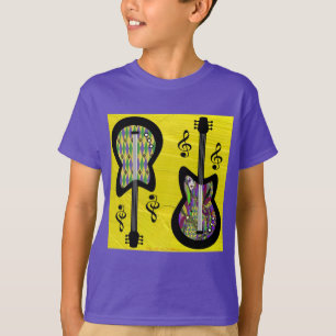 Camiseta Colorido Mardi Gras Guitars