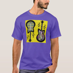 Camiseta Colorido Mardi Gras Guitars