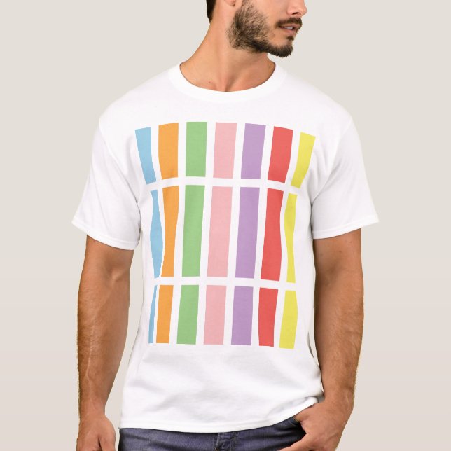 Camiseta Colorido Matizes Pastel (Frente)