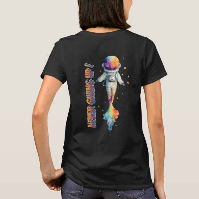 Camiseta Colorido Positivo Olhando para cima e para frente (Verso)