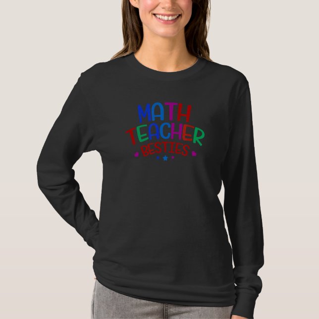 Camiseta Colorido Professor de Matemática Bestie (Frente)