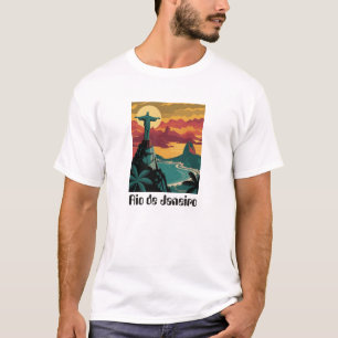 Camiseta Colorido Rio de Janeiro Brasil Viagem Arte