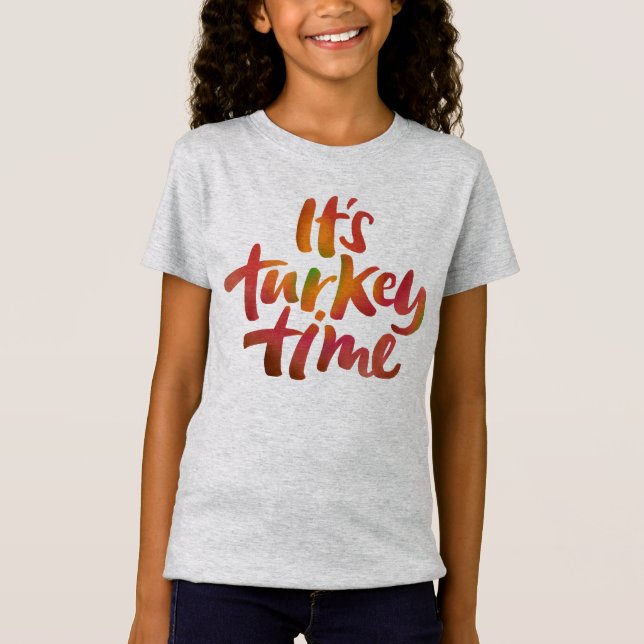Camiseta Colorido, Seu Jante de Ação de Graças na Turquia (Frente)