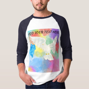 Camiseta Colorido Vibrante Aquarela Verão Salpico Marido