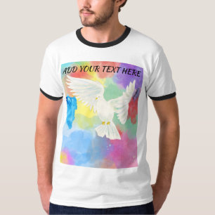 Camiseta Colorido Vibrante Aquarela Verão Salpico Marido