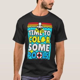 Camiseta Colorir Algumas Piscinas De Ervilha Na Festa De Ve