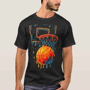 Camiseta Colorir Basquete Colorido Colorir Coluna Lâmpada C
