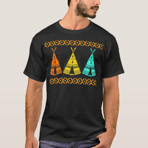 Camiseta Colorir Tribe House Longhouses Wigwams Native Name
