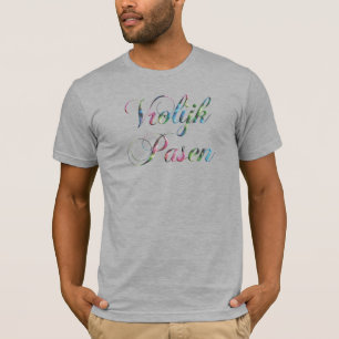 Camiseta Colorir Vrolijk Pasen Felz pascoa da Língua Neerla