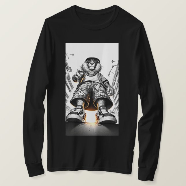Camiseta Colossal Lion Longa Capa (Frente do Design)