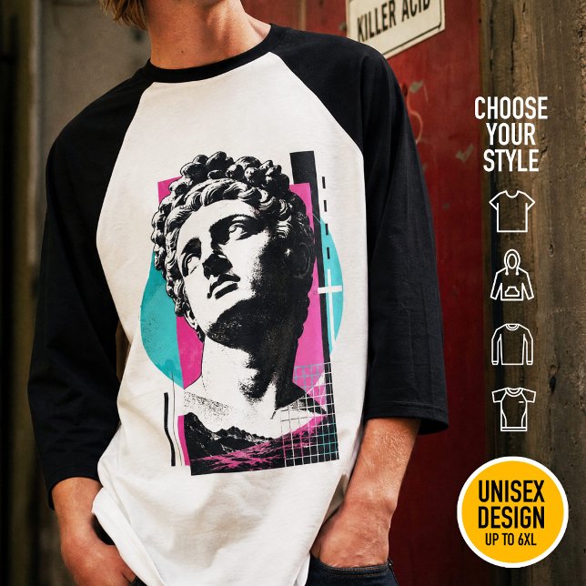 Camiseta Colossenses Synthwave Moderno Cristão Retro Grid (Heavyweight Streetwear Christian T-Shirts & available oversize 3XL, 4XL, 5XL, 6XL. Choose your style)