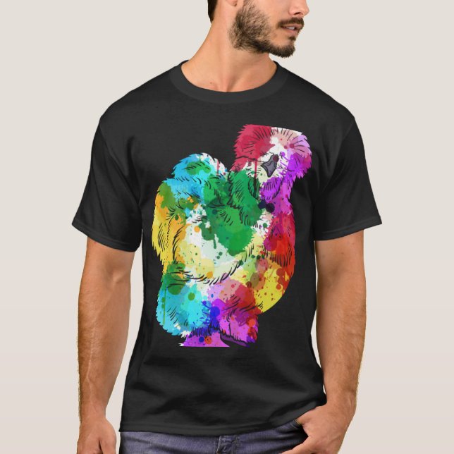 Camiseta Colourful Silk Chicken Fan Animal (Frente)