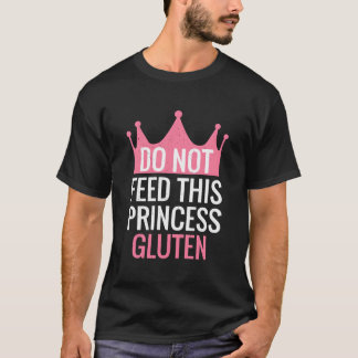 Camiseta Colten Grátis Design Funny Gluten Free Princesa
