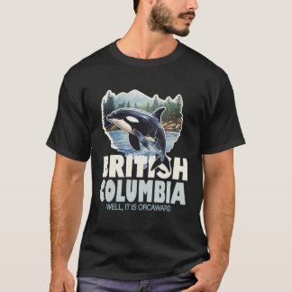 Camiseta Colúmbia Britânica Canadá Orca Souvenir