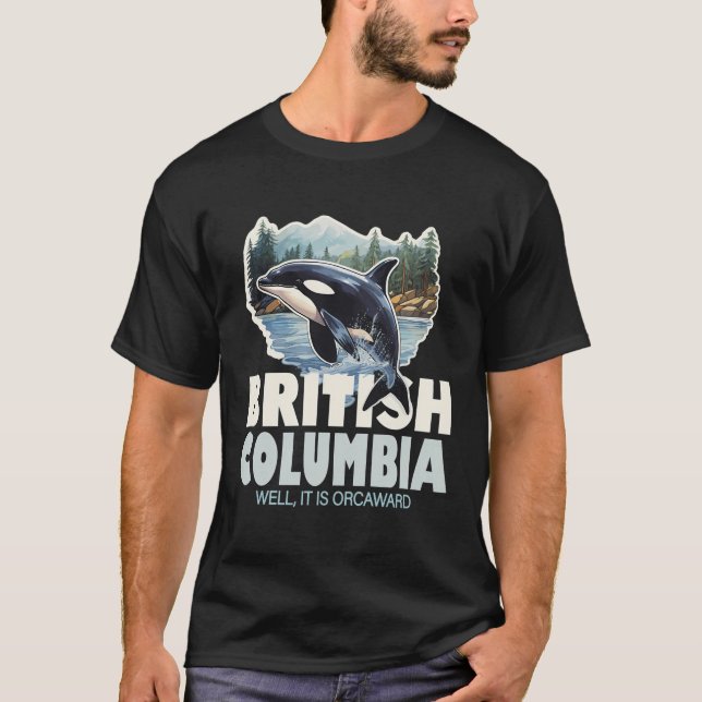 Camiseta Colúmbia Britânica Canadá Orca Souvenir (Frente)