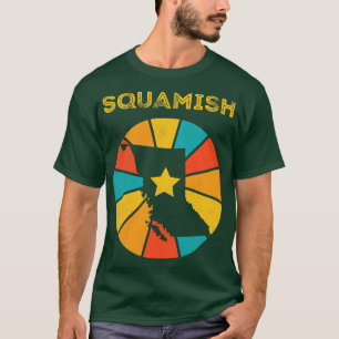 Camiseta Colúmbia Britânica Esmagada Canadá Vintage Distres