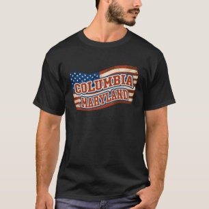 Camiseta Columbia City Maryland Vintage - Bandeira American