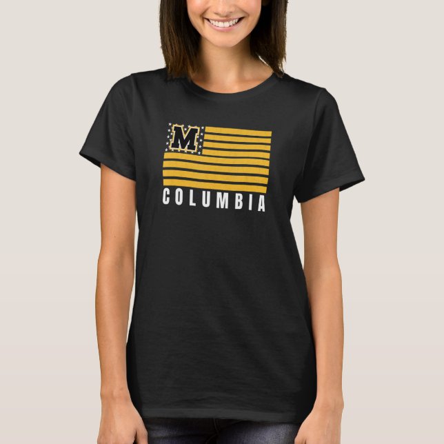 Camiseta Columbia EUA Flag Yellow Columbia MO US Ameri (Frente)