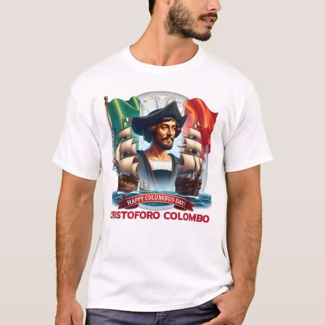 Camiseta Columbus Day Cristoforo Colombo (Frente)