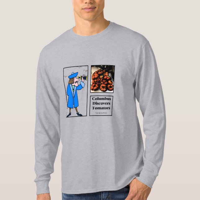 Camiseta Columbus Descobre Tomates (Frente)