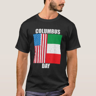Camiseta Columbus Dia Patriótico Americano Flag América Dis