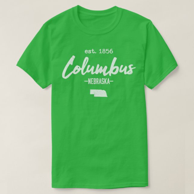 Camiseta Columbus Nebraska City State Vintage (Frente do Design)