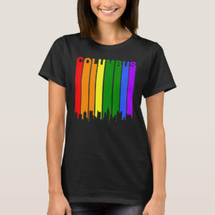 Camiseta Columbus Ohio Lgbtq Orgulho gay Rainbow Skyline