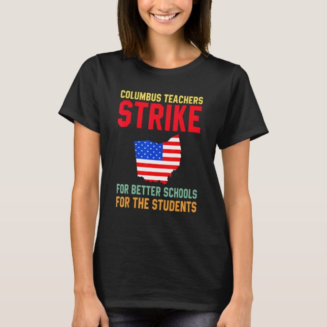 Camiseta Columbus Ohio School Teachers Strike Oh Teacher Me (Frente)