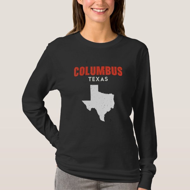 Camiseta Columbus Texas USA State America Travel Texas (Frente)