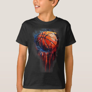Camiseta Coluna de Aquarela de Hoop Hoop, de basquetebol Tr