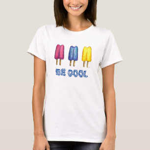 Camiseta Coluna De Aquarelas Legal Picolé De Grelha Pop Gêm