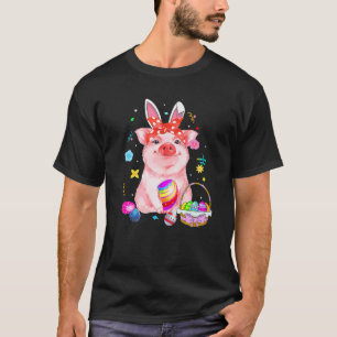 Camiseta Coluna de Caça de Ovos de Primavera de Porco de C