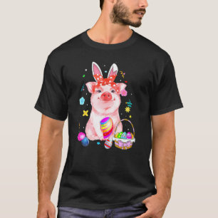 Camiseta Coluna de Caça de Ovos de Primavera de Porco de Co
