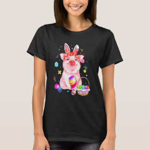 Camiseta Coluna de Caça de Ovos de Primavera de Porco de Co