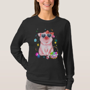 Camiseta Coluna de Caça de Ovos de Primavera de Porco de Co